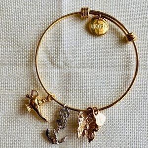 Bronza Italia Hope Charm Bracelet Expandable